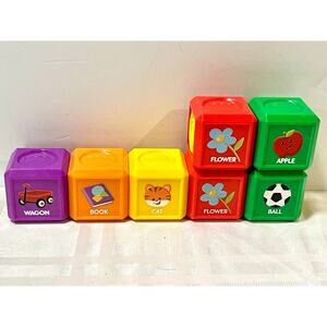 Fisher-Price Laugh & Learn First Words Blocks animals toys food flowers